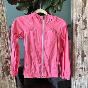 Columbia Pink Lightweight Windbreaker with Hood